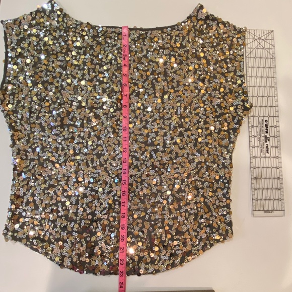 SLOUCHY SEQUIN TOP SIZE M - Picture 11 of 13